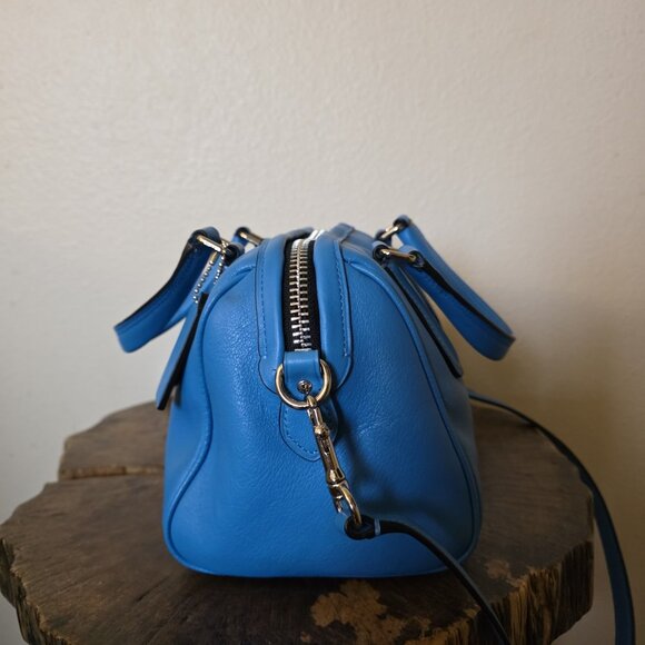 Coach x Peanuts Snoopy Limited Edition Mini Surrey Satchel Bag Blue Leather 3643 - Picture 12 of 16